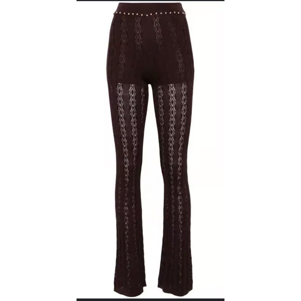 Sandro X Louis Barthélemy Graphic-Print Knitted Trousers. NWT $340 Sz 38 Med.